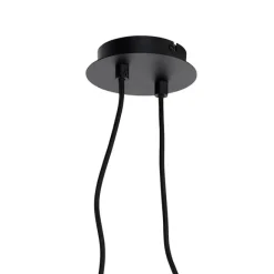 QAZQA Design-Hängelampe schwarz mit Goldglas 2-flammig - Bliss