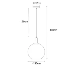 QAZQA Design-Hängelampe schwarz mit goldenem Glas – Bert