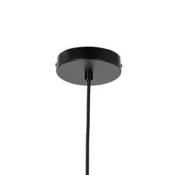 QAZQA Design-Hängelampe schwarz mit Gold und Rauchglas – Kyan