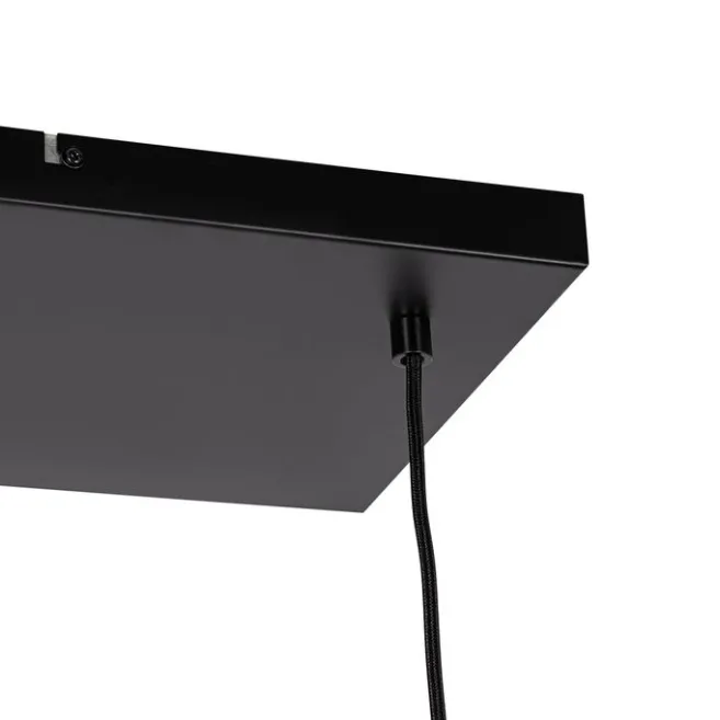 QAZQA Design-Hängelampe schwarz mit Rauchglas 8-flammig - Chico