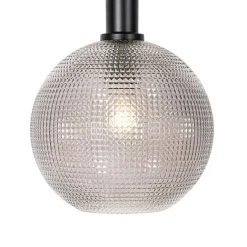 QAZQA Design-Hängelampe schwarz mit Rauchglas 4-flammig - Chico