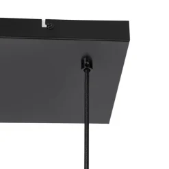 QAZQA Design-Hängelampe schwarz mit Rauchglas 4-flammig - Chico