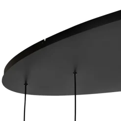 QAZQA Design-Hängelampe schwarz oval 7-flammig - Tuba
