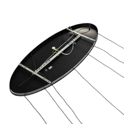 QAZQA Design-Hängelampe schwarz oval 7-flammig - Tuba