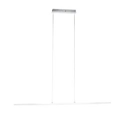 QAZQA Design-Hängelampe Stahl mit Touch-Dimmer inkl. LED - Platin