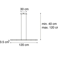 QAZQA Design-Hängelampe Stahl mit Touch-Dimmer inkl. LED - Platin