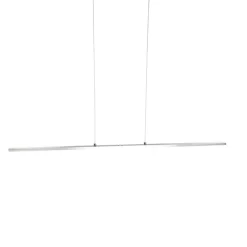 QAZQA Design-Hängelampe Stahl mit Touch-Dimmer inkl. LED - Platin