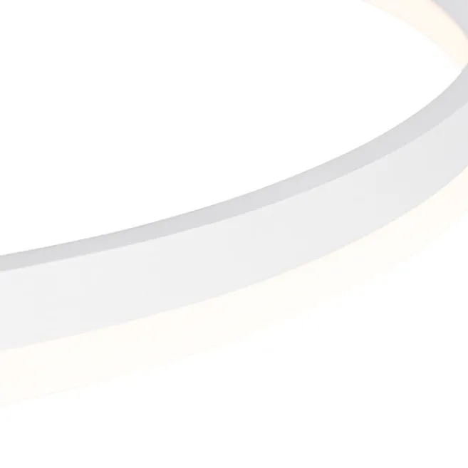 QAZQA Design-Hängelampe weiß 60 cm inkl. LED 3-stufig dimmbar - Anello