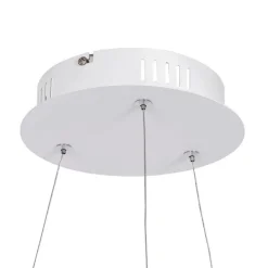 QAZQA Design-Hängelampe weiß 60 cm inkl. LED 3-stufig dimmbar - Anello