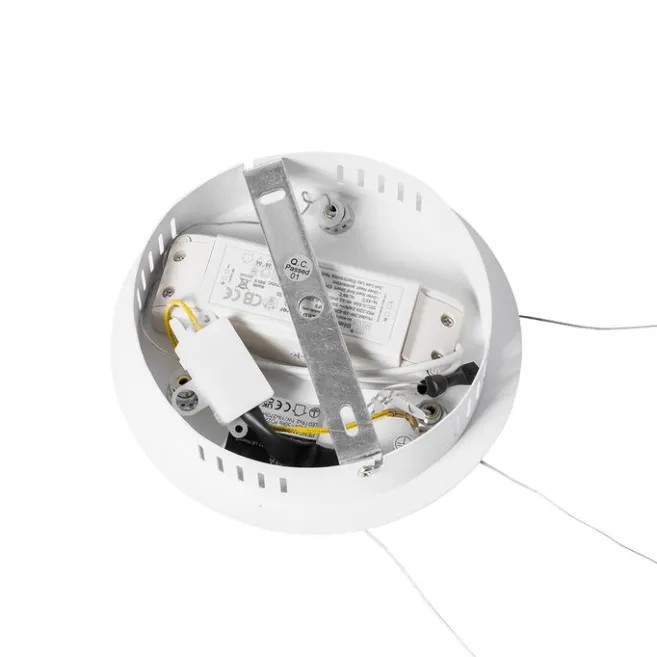 QAZQA Design-Hängelampe weiß 60 cm inkl. LED 3-stufig dimmbar - Anello