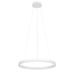 QAZQA Design-Hängelampe weiß 60 cm inkl. LED 3-stufig dimmbar - Anello