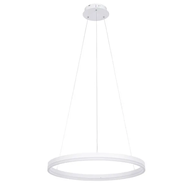 QAZQA Design-Hängelampe weiß 60 cm inkl. LED 3-stufig dimmbar - Anello