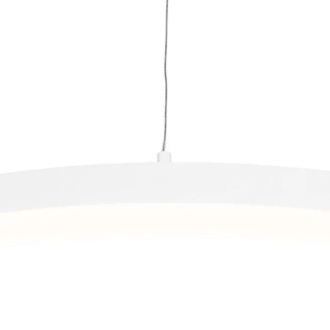 QAZQA Design-Hängelampe weiß 60 cm inkl. LED 3-stufig dimmbar - Anello