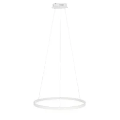 QAZQA Design-Hängelampe weiß 60 cm inkl. LED 3-stufig dimmbar - Anello
