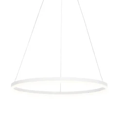QAZQA Design-Hängelampe weiß 80 cm inkl. LED 3-stufig dimmbar - Anello