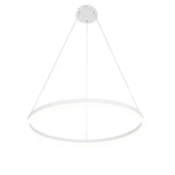 QAZQA Design-Hängelampe weiß 80 cm inkl. LED 3-stufig dimmbar - Anello