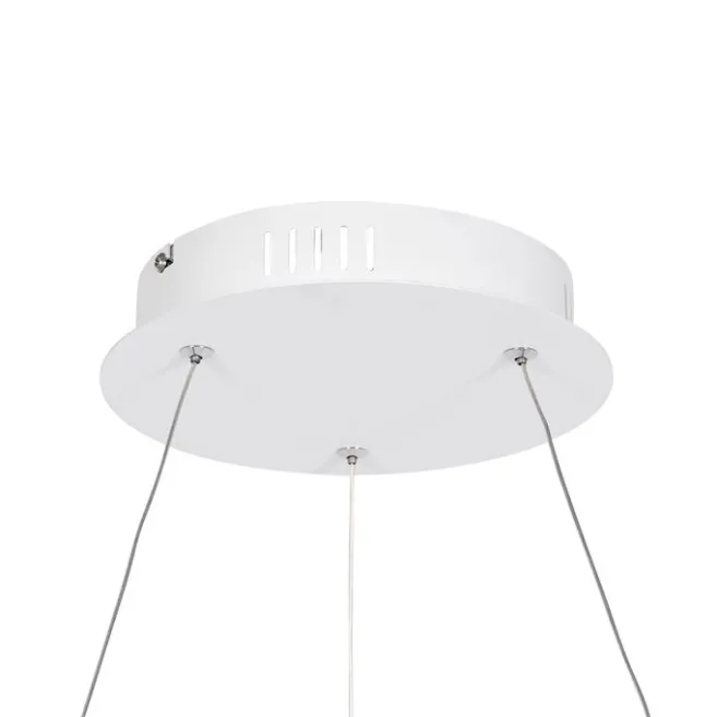 QAZQA Design-Hängelampe weiß 80 cm inkl. LED 3-stufig dimmbar - Anello