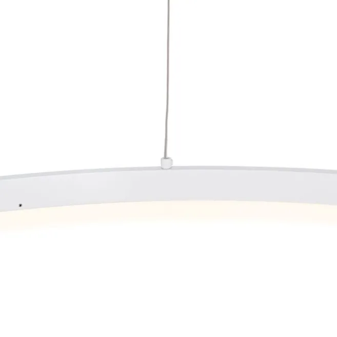 QAZQA Design-Hängelampe weiß 80 cm inkl. LED 3-stufig dimmbar - Anello