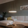 QAZQA Design-Hängelampe weiß 40 cm inkl. LED 3-stufig dimmbar - Anello