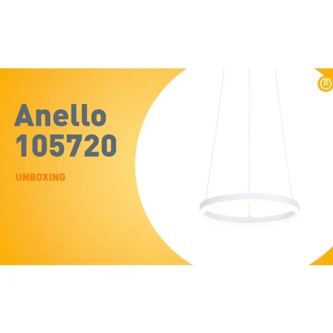 QAZQA Design-Hängelampe weiß 40 cm inkl. LED 3-stufig dimmbar - Anello