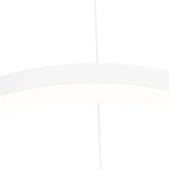 QAZQA Design-Hängelampe weiß 40 cm inkl. LED 3-stufig dimmbar - Anello