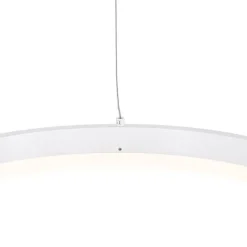 QAZQA Design-Hängelampe weiß 40 cm inkl. LED 3-stufig dimmbar - Anello