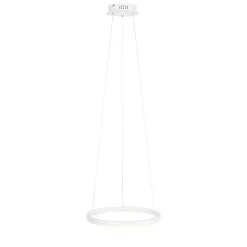 QAZQA Design-Hängelampe weiß 40 cm inkl. LED 3-stufig dimmbar - Anello
