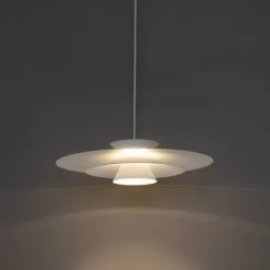 QAZQA Design-Hängelampe weiß inkl. LED 3-stufig dimmbar - Pauline