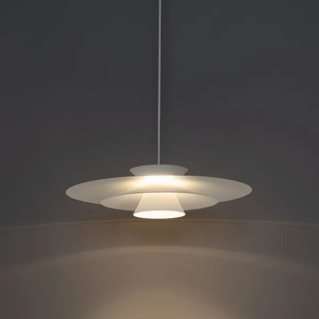 QAZQA Design-Hängelampe weiß inkl. LED 3-stufig dimmbar - Pauline