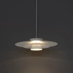 QAZQA Design-Hängelampe weiß inkl. LED 3-stufig dimmbar - Pauline