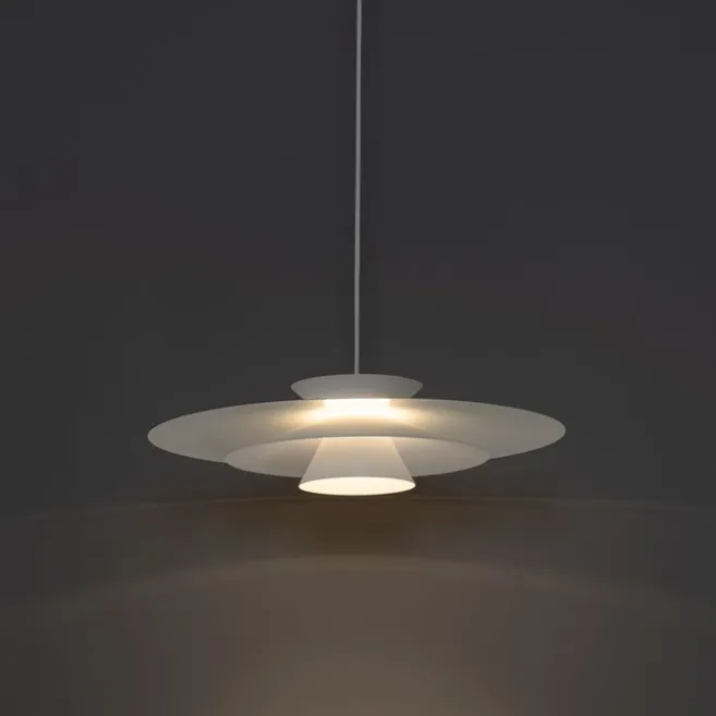 QAZQA Design-Hängelampe weiß inkl. LED 3-stufig dimmbar - Pauline