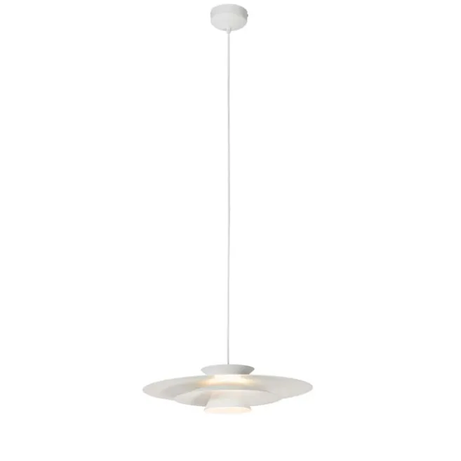 QAZQA Design-Hängelampe weiß inkl. LED 3-stufig dimmbar - Pauline