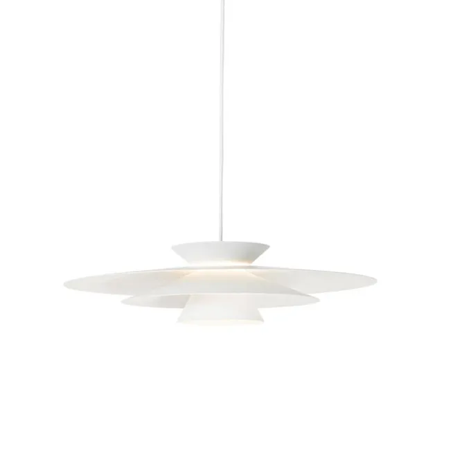 QAZQA Design-Hängelampe weiß inkl. LED 3-stufig dimmbar - Pauline