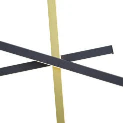 QAZQA Design-Hängelampe X Schwarz mit Gold inkl. LED 3-Stufen-Dimmbar - Joy