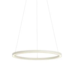 QAZQA Design-Hängeleuchte Beige 60cm inkl. LED 3-Stufen-Dimmbar - Girello