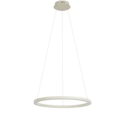 QAZQA Design-Hängeleuchte Beige 60cm inkl. LED 3-Stufen-Dimmbar - Girello