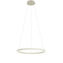QAZQA Design-Hängeleuchte Beige 60cm inkl. LED 3-Stufen-Dimmbar - Girello