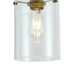 QAZQA Design-Hängeleuchte Bronze mit Klarglas - Domo