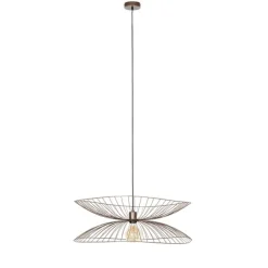QAZQA Design-Hängeleuchte Dunkelbronze mit doppeltem Schirm - Pua