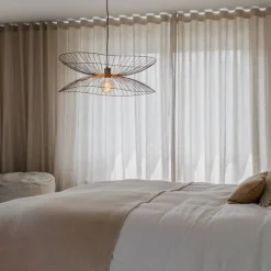 QAZQA Design-Hängeleuchte Dunkelbronze mit doppeltem Schirm - Pua