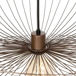 QAZQA Design-Hängeleuchte Dunkelbronze mit doppeltem Schirm - Pua