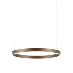 QAZQA Design-Hängeleuchte Dunkelbronze 3-Stufen-Dimmbar - Titmus