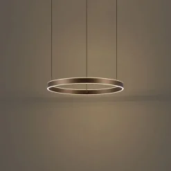 QAZQA Design-Hängeleuchte Dunkelbronze 3-Stufen-Dimmbar - Titmus