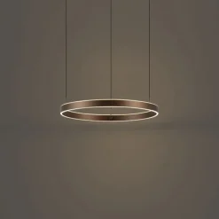 QAZQA Design-Hängeleuchte Dunkelbronze 3-Stufen-Dimmbar - Titmus