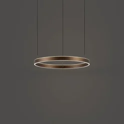QAZQA Design-Hängeleuchte Dunkelbronze 3-Stufen-Dimmbar - Titmus