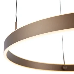 QAZQA Design-Hängeleuchte Dunkelbronze 3-Stufen-Dimmbar - Titmus