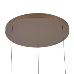 QAZQA Design-Hängeleuchte Dunkelbronze 3-Stufen-Dimmbar - Titmus