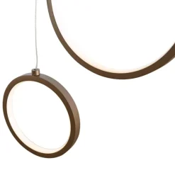 QAZQA Design-Hängeleuchte Dunkelbronze 9-flammig inkl. LED 3-Stufen-Dimmbar - Vide Anella