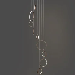 QAZQA Design-Hängeleuchte Dunkelbronze 9-flammig inkl. LED 3-Stufen-Dimmbar - Vide Anella