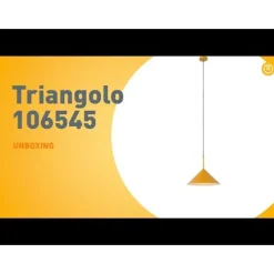 QAZQA Design-Hängeleuchte Gelb Dreieck - Triangolo
